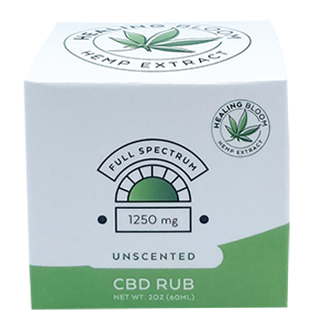 CBD Rub Unscented 1250mg Front View